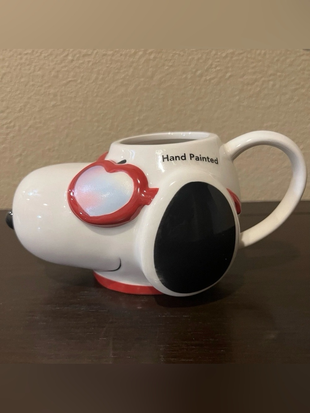 NWT Peanuts Snoopy In Heart Shades Ceramic Mug with Red Accents